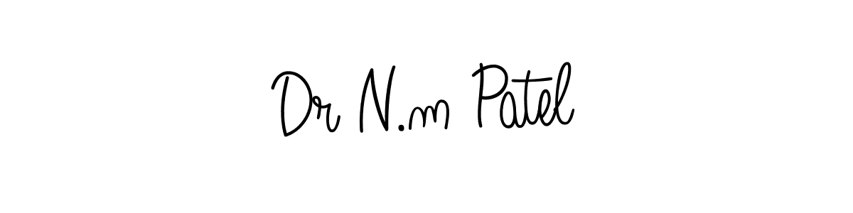 Design your own signature with our free online signature maker. With this signature software, you can create a handwritten (Angelique-Rose-font-FFP) signature for name Dr N.m Patel. Dr N.m Patel signature style 5 images and pictures png