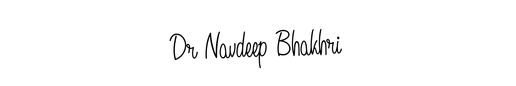 Use a signature maker to create a handwritten signature online. With this signature software, you can design (Angelique-Rose-font-FFP) your own signature for name Dr Navdeep Bhakhri. Dr Navdeep Bhakhri signature style 5 images and pictures png