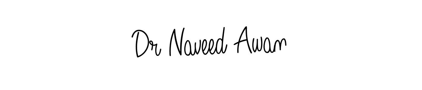 The best way (Angelique-Rose-font-FFP) to make a short signature is to pick only two or three words in your name. The name Dr Naveed Awan include a total of six letters. For converting this name. Dr Naveed Awan signature style 5 images and pictures png