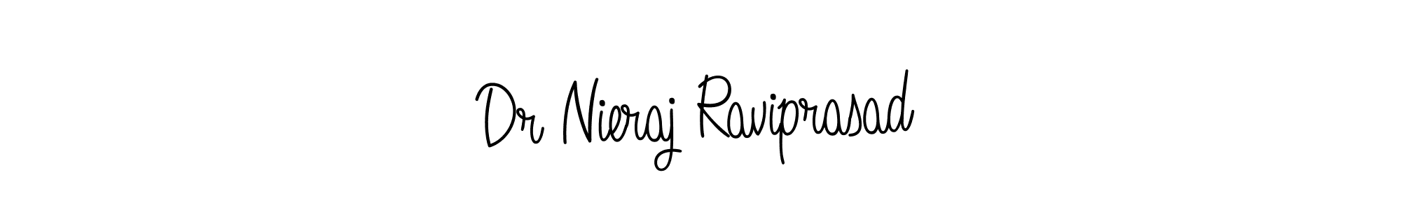 How to make Dr Nieraj Raviprasad name signature. Use Angelique-Rose-font-FFP style for creating short signs online. This is the latest handwritten sign. Dr Nieraj Raviprasad signature style 5 images and pictures png