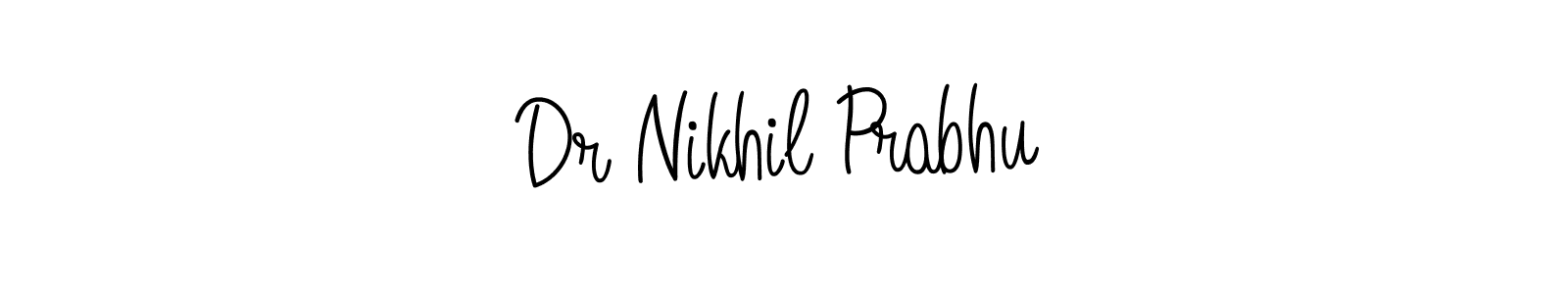 The best way (Angelique-Rose-font-FFP) to make a short signature is to pick only two or three words in your name. The name Dr Nikhil Prabhu include a total of six letters. For converting this name. Dr Nikhil Prabhu signature style 5 images and pictures png