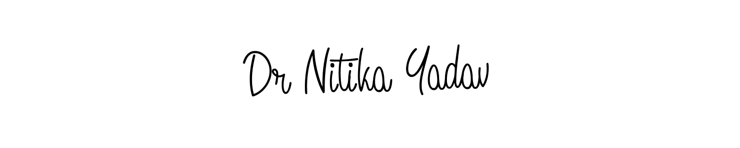 Dr Nitika Yadav stylish signature style. Best Handwritten Sign (Angelique-Rose-font-FFP) for my name. Handwritten Signature Collection Ideas for my name Dr Nitika Yadav. Dr Nitika Yadav signature style 5 images and pictures png
