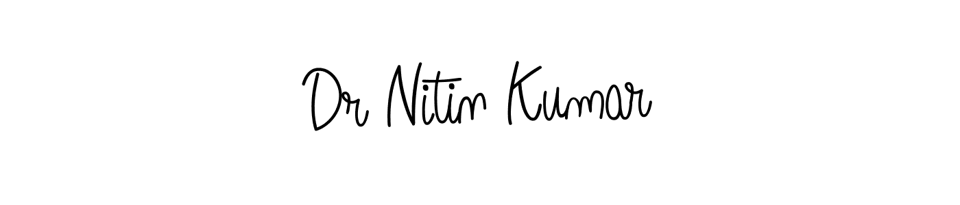 Use a signature maker to create a handwritten signature online. With this signature software, you can design (Angelique-Rose-font-FFP) your own signature for name Dr Nitin Kumar. Dr Nitin Kumar signature style 5 images and pictures png