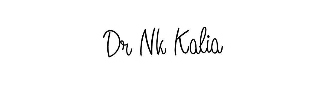 Dr Nk Kalia stylish signature style. Best Handwritten Sign (Angelique-Rose-font-FFP) for my name. Handwritten Signature Collection Ideas for my name Dr Nk Kalia. Dr Nk Kalia signature style 5 images and pictures png