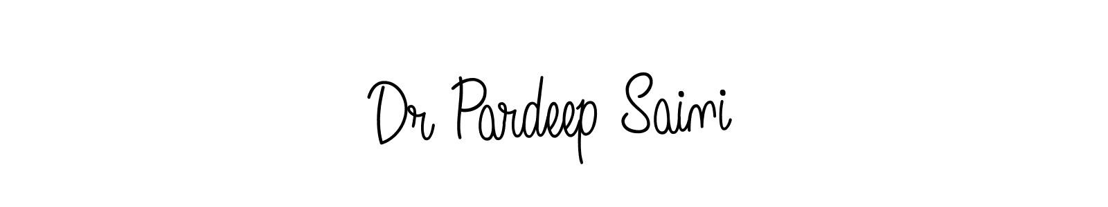 The best way (Angelique-Rose-font-FFP) to make a short signature is to pick only two or three words in your name. The name Dr Pardeep Saini include a total of six letters. For converting this name. Dr Pardeep Saini signature style 5 images and pictures png