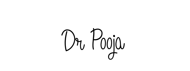 You should practise on your own different ways (Angelique-Rose-font-FFP) to write your name (Dr Pooja) in signature. don't let someone else do it for you. Dr Pooja signature style 5 images and pictures png