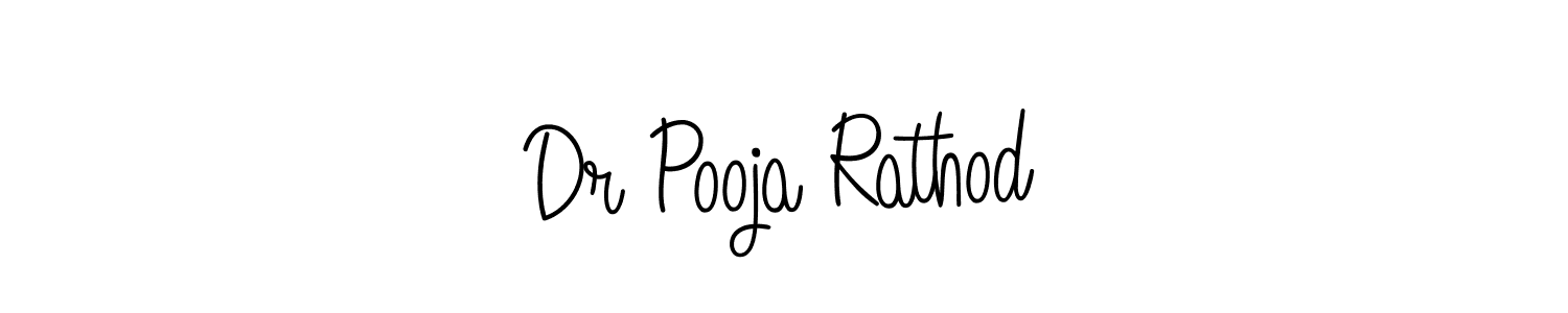 Create a beautiful signature design for name Dr Pooja Rathod. With this signature (Angelique-Rose-font-FFP) fonts, you can make a handwritten signature for free. Dr Pooja Rathod signature style 5 images and pictures png