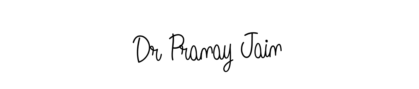 The best way (Angelique-Rose-font-FFP) to make a short signature is to pick only two or three words in your name. The name Dr Pranay Jain include a total of six letters. For converting this name. Dr Pranay Jain signature style 5 images and pictures png