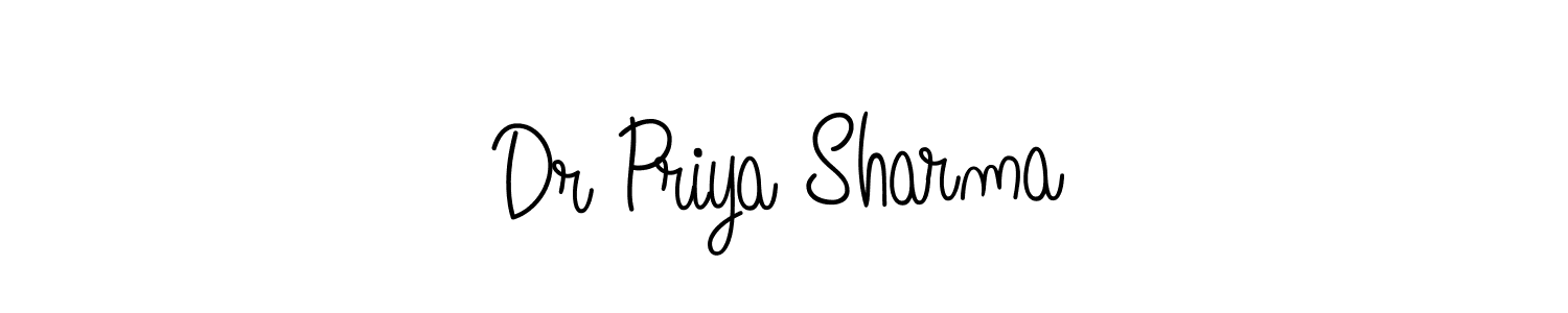 Make a beautiful signature design for name Dr Priya Sharma. With this signature (Angelique-Rose-font-FFP) style, you can create a handwritten signature for free. Dr Priya Sharma signature style 5 images and pictures png