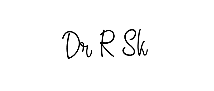 Design your own signature with our free online signature maker. With this signature software, you can create a handwritten (Angelique-Rose-font-FFP) signature for name Dr R Sk. Dr R Sk signature style 5 images and pictures png