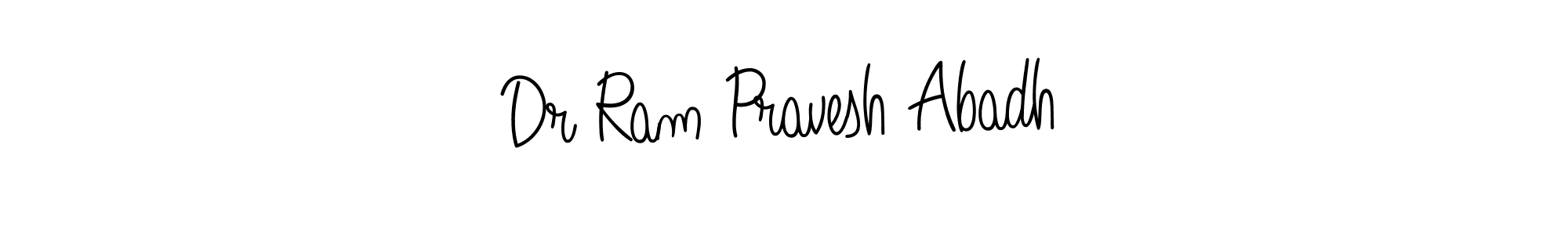 The best way (Angelique-Rose-font-FFP) to make a short signature is to pick only two or three words in your name. The name Dr Ram Pravesh Abadh include a total of six letters. For converting this name. Dr Ram Pravesh Abadh signature style 5 images and pictures png