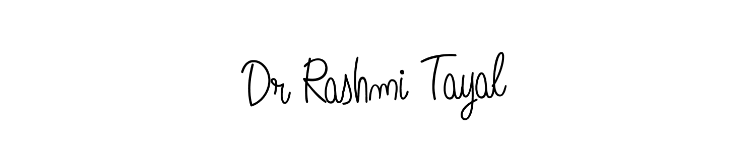 Make a beautiful signature design for name Dr Rashmi Tayal. With this signature (Angelique-Rose-font-FFP) style, you can create a handwritten signature for free. Dr Rashmi Tayal signature style 5 images and pictures png