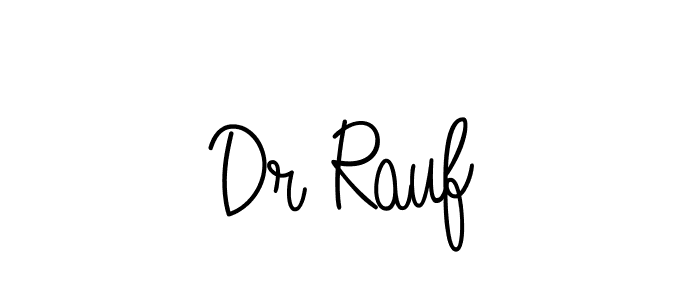 Design your own signature with our free online signature maker. With this signature software, you can create a handwritten (Angelique-Rose-font-FFP) signature for name Dr Rauf. Dr Rauf signature style 5 images and pictures png