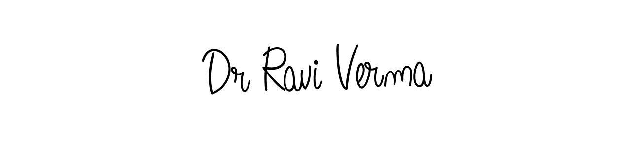 The best way (Angelique-Rose-font-FFP) to make a short signature is to pick only two or three words in your name. The name Dr Ravi Verma include a total of six letters. For converting this name. Dr Ravi Verma signature style 5 images and pictures png