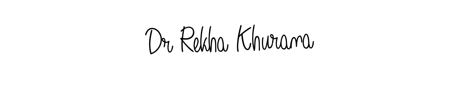 The best way (Angelique-Rose-font-FFP) to make a short signature is to pick only two or three words in your name. The name Dr Rekha Khurana include a total of six letters. For converting this name. Dr Rekha Khurana signature style 5 images and pictures png