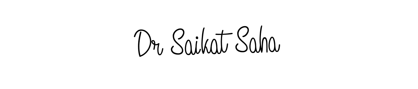 The best way (Angelique-Rose-font-FFP) to make a short signature is to pick only two or three words in your name. The name Dr Saikat Saha include a total of six letters. For converting this name. Dr Saikat Saha signature style 5 images and pictures png