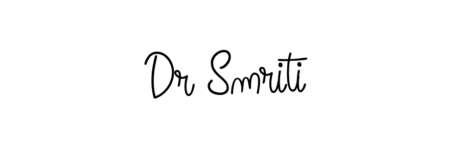 Create a beautiful signature design for name Dr Smriti. With this signature (Angelique-Rose-font-FFP) fonts, you can make a handwritten signature for free. Dr Smriti signature style 5 images and pictures png