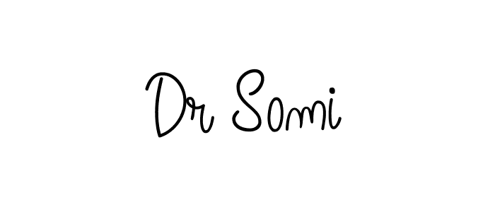 You should practise on your own different ways (Angelique-Rose-font-FFP) to write your name (Dr Somi) in signature. don't let someone else do it for you. Dr Somi signature style 5 images and pictures png