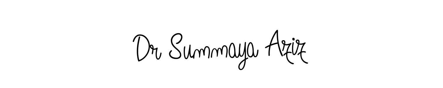 Dr Summaya Aziz stylish signature style. Best Handwritten Sign (Angelique-Rose-font-FFP) for my name. Handwritten Signature Collection Ideas for my name Dr Summaya Aziz. Dr Summaya Aziz signature style 5 images and pictures png