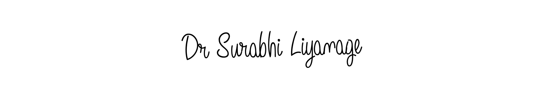 The best way (Angelique-Rose-font-FFP) to make a short signature is to pick only two or three words in your name. The name Dr Surabhi Liyanage include a total of six letters. For converting this name. Dr Surabhi Liyanage signature style 5 images and pictures png