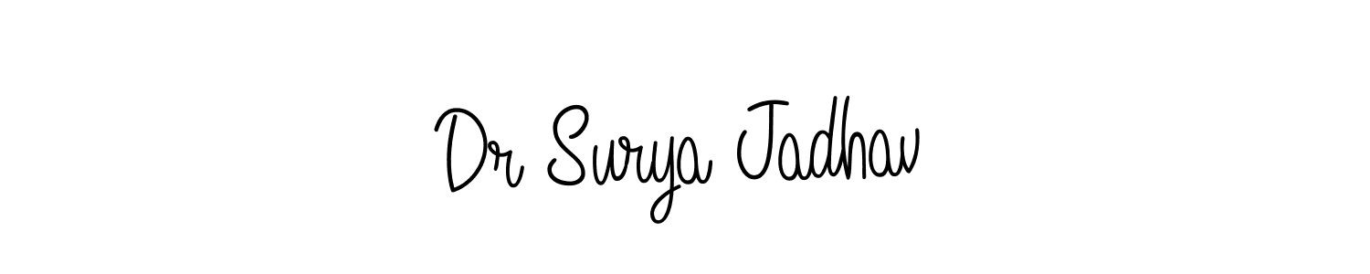 How to make Dr Surya Jadhav signature? Angelique-Rose-font-FFP is a professional autograph style. Create handwritten signature for Dr Surya Jadhav name. Dr Surya Jadhav signature style 5 images and pictures png