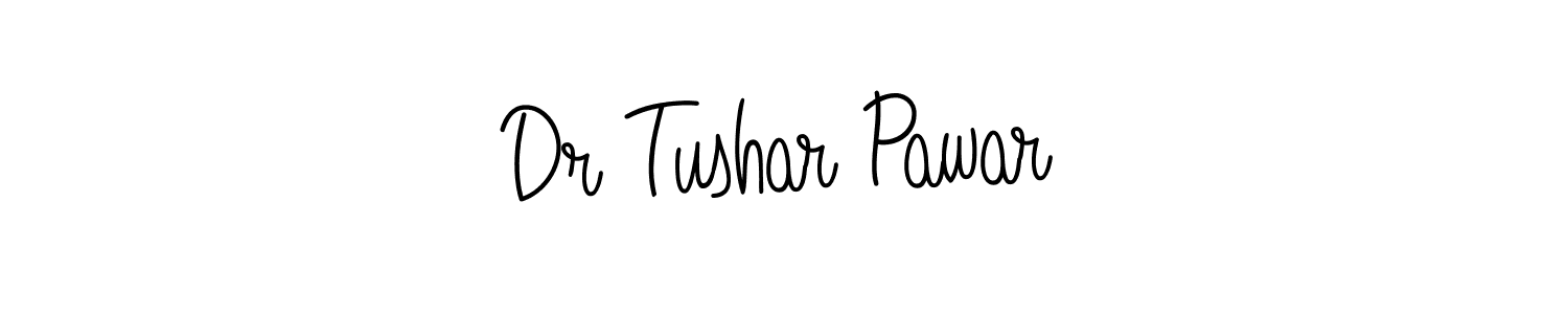 You should practise on your own different ways (Angelique-Rose-font-FFP) to write your name (Dr Tushar Pawar) in signature. don't let someone else do it for you. Dr Tushar Pawar signature style 5 images and pictures png