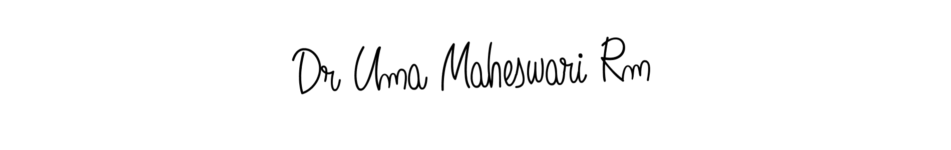 Create a beautiful signature design for name Dr Uma Maheswari Rm. With this signature (Angelique-Rose-font-FFP) fonts, you can make a handwritten signature for free. Dr Uma Maheswari Rm signature style 5 images and pictures png