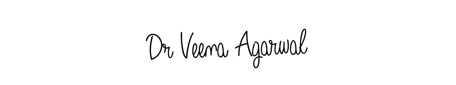 Design your own signature with our free online signature maker. With this signature software, you can create a handwritten (Angelique-Rose-font-FFP) signature for name Dr Veena Agarwal. Dr Veena Agarwal signature style 5 images and pictures png