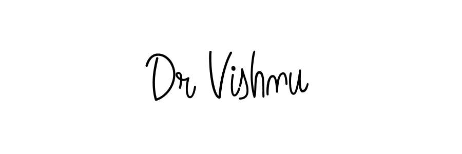 Dr Vishnu stylish signature style. Best Handwritten Sign (Angelique-Rose-font-FFP) for my name. Handwritten Signature Collection Ideas for my name Dr Vishnu. Dr Vishnu signature style 5 images and pictures png