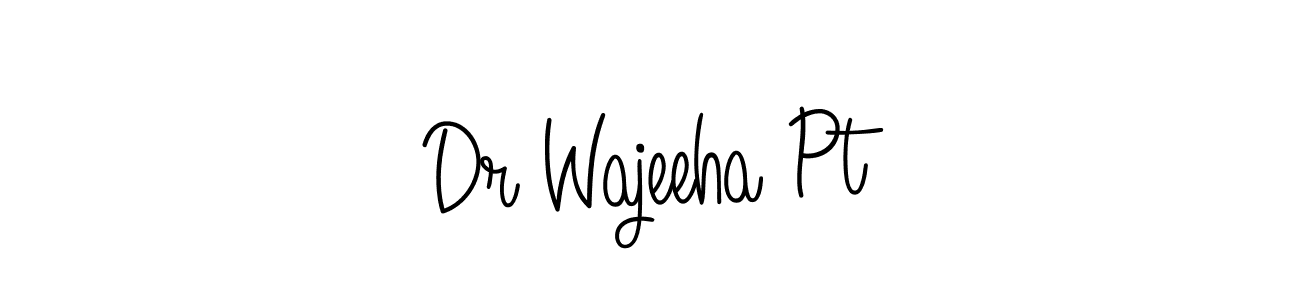 Also You can easily find your signature by using the search form. We will create Dr Wajeeha Pt name handwritten signature images for you free of cost using Angelique-Rose-font-FFP sign style. Dr Wajeeha Pt signature style 5 images and pictures png