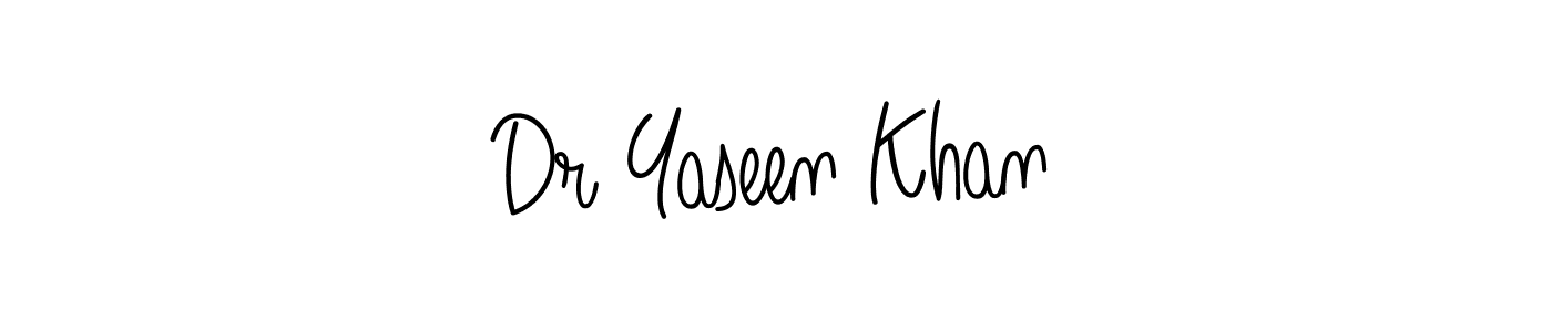 Design your own signature with our free online signature maker. With this signature software, you can create a handwritten (Angelique-Rose-font-FFP) signature for name Dr Yaseen Khan. Dr Yaseen Khan signature style 5 images and pictures png