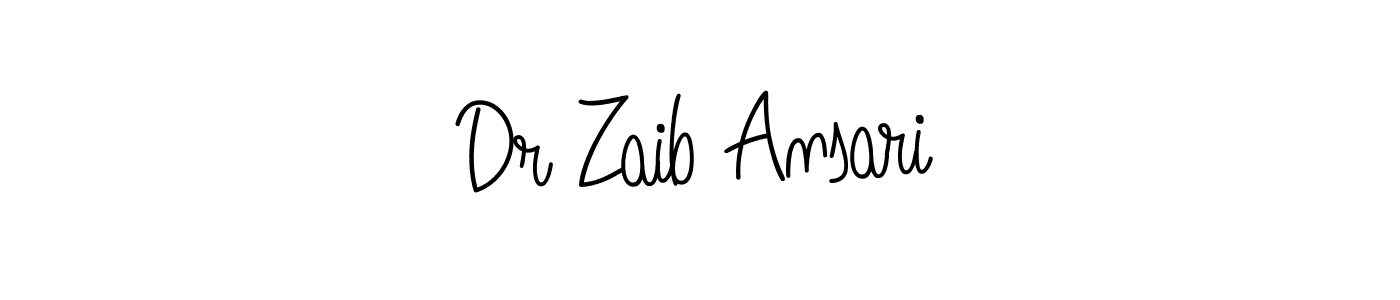 Design your own signature with our free online signature maker. With this signature software, you can create a handwritten (Angelique-Rose-font-FFP) signature for name Dr Zaib Ansari. Dr Zaib Ansari signature style 5 images and pictures png