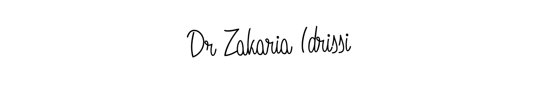 Use a signature maker to create a handwritten signature online. With this signature software, you can design (Angelique-Rose-font-FFP) your own signature for name Dr Zakaria Idrissi. Dr Zakaria Idrissi signature style 5 images and pictures png