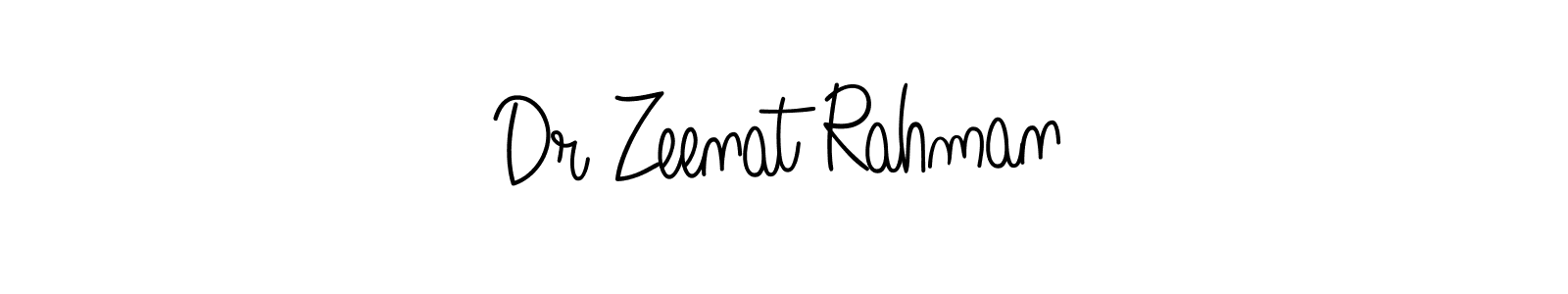 You should practise on your own different ways (Angelique-Rose-font-FFP) to write your name (Dr Zeenat Rahman) in signature. don't let someone else do it for you. Dr Zeenat Rahman signature style 5 images and pictures png