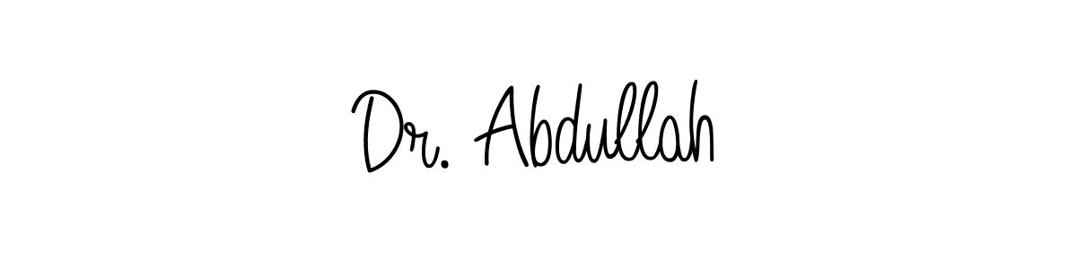 Design your own signature with our free online signature maker. With this signature software, you can create a handwritten (Angelique-Rose-font-FFP) signature for name Dr. Abdullah. Dr. Abdullah signature style 5 images and pictures png