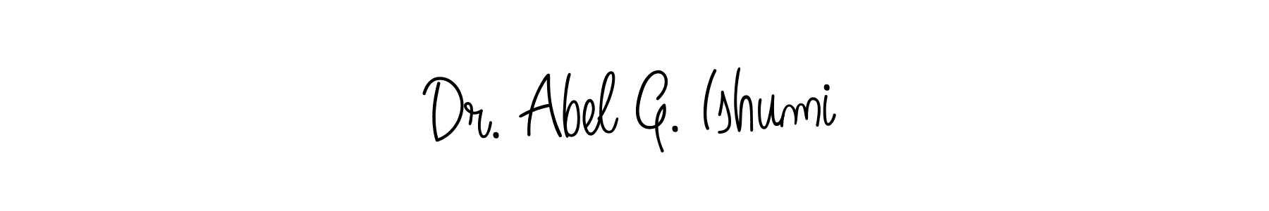 Design your own signature with our free online signature maker. With this signature software, you can create a handwritten (Angelique-Rose-font-FFP) signature for name Dr. Abel G. Ishumi. Dr. Abel G. Ishumi signature style 5 images and pictures png