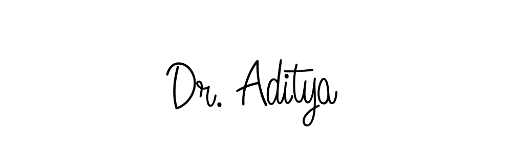 You should practise on your own different ways (Angelique-Rose-font-FFP) to write your name (Dr. Aditya) in signature. don't let someone else do it for you. Dr. Aditya signature style 5 images and pictures png