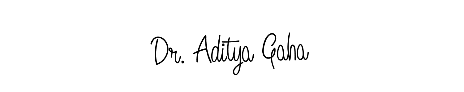 The best way (Angelique-Rose-font-FFP) to make a short signature is to pick only two or three words in your name. The name Dr. Aditya Gaha include a total of six letters. For converting this name. Dr. Aditya Gaha signature style 5 images and pictures png