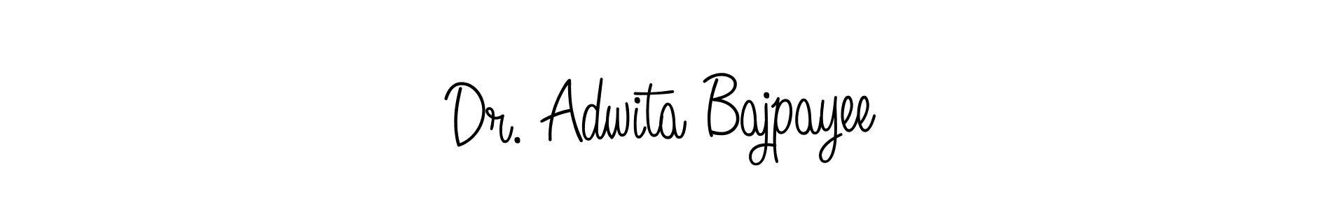 Use a signature maker to create a handwritten signature online. With this signature software, you can design (Angelique-Rose-font-FFP) your own signature for name Dr. Adwita Bajpayee. Dr. Adwita Bajpayee signature style 5 images and pictures png