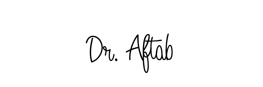 Dr. Aftab stylish signature style. Best Handwritten Sign (Angelique-Rose-font-FFP) for my name. Handwritten Signature Collection Ideas for my name Dr. Aftab. Dr. Aftab signature style 5 images and pictures png