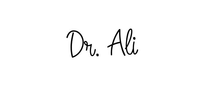 Use a signature maker to create a handwritten signature online. With this signature software, you can design (Angelique-Rose-font-FFP) your own signature for name Dr. Ali. Dr. Ali signature style 5 images and pictures png