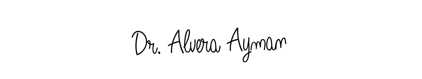 How to Draw Dr. Alvera Ayman signature style? Angelique-Rose-font-FFP is a latest design signature styles for name Dr. Alvera Ayman. Dr. Alvera Ayman signature style 5 images and pictures png