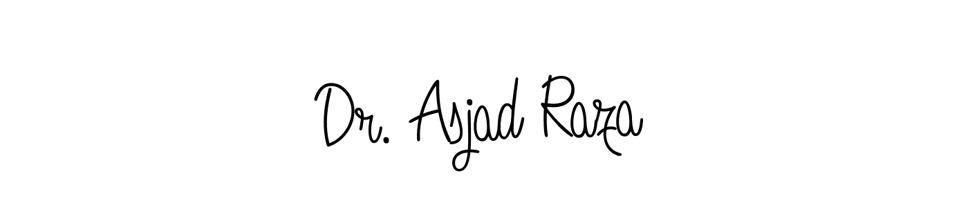 The best way (Angelique-Rose-font-FFP) to make a short signature is to pick only two or three words in your name. The name Dr. Asjad Raza include a total of six letters. For converting this name. Dr. Asjad Raza signature style 5 images and pictures png