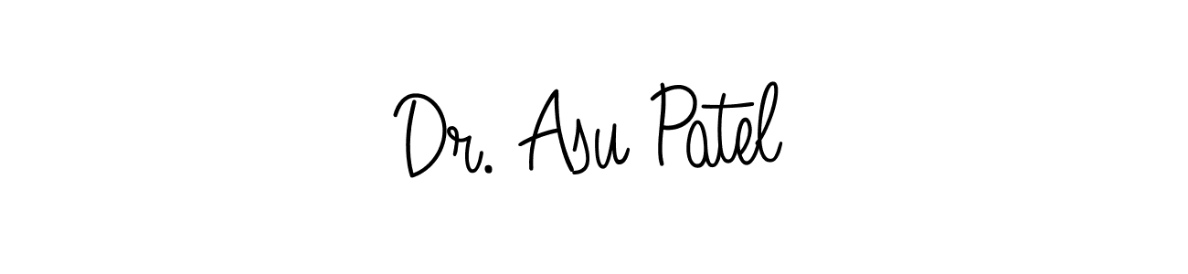 You should practise on your own different ways (Angelique-Rose-font-FFP) to write your name (Dr. Asu Patel) in signature. don't let someone else do it for you. Dr. Asu Patel signature style 5 images and pictures png