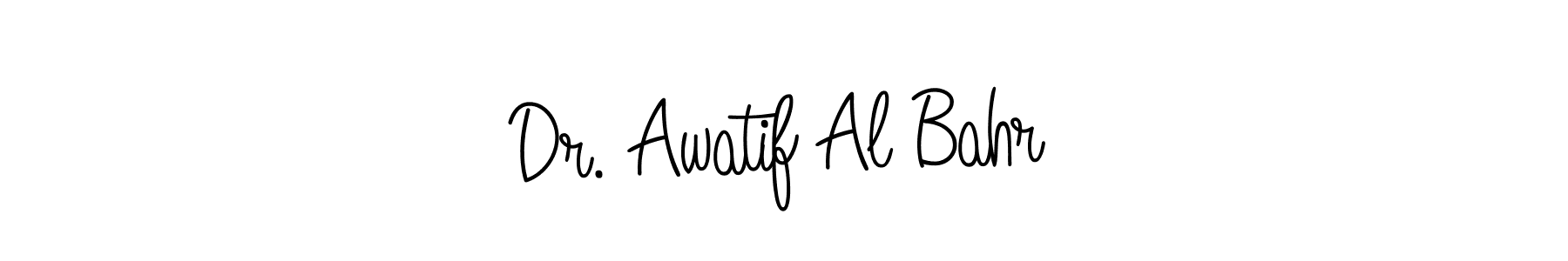 The best way (Angelique-Rose-font-FFP) to make a short signature is to pick only two or three words in your name. The name Dr. Awatif Al Bahr include a total of six letters. For converting this name. Dr. Awatif Al Bahr signature style 5 images and pictures png