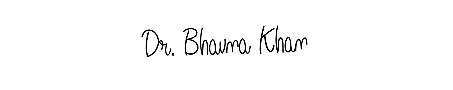 Make a beautiful signature design for name Dr. Bhavna Khan. With this signature (Angelique-Rose-font-FFP) style, you can create a handwritten signature for free. Dr. Bhavna Khan signature style 5 images and pictures png