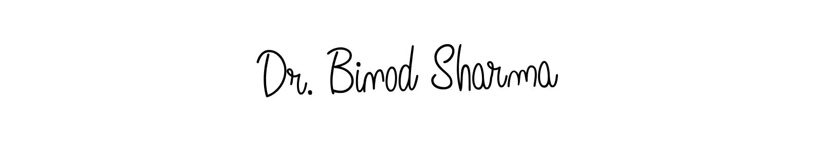 Make a beautiful signature design for name Dr. Binod Sharma. With this signature (Angelique-Rose-font-FFP) style, you can create a handwritten signature for free. Dr. Binod Sharma signature style 5 images and pictures png