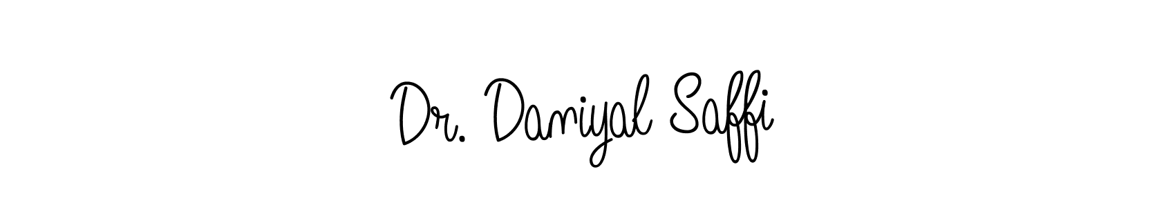 The best way (Angelique-Rose-font-FFP) to make a short signature is to pick only two or three words in your name. The name Dr. Daniyal Saffi include a total of six letters. For converting this name. Dr. Daniyal Saffi signature style 5 images and pictures png