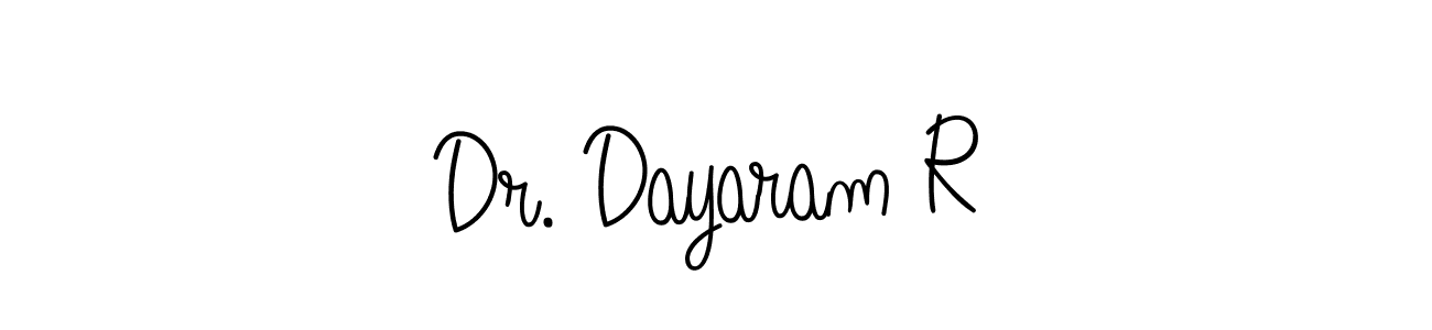 Make a beautiful signature design for name Dr. Dayaram R. With this signature (Angelique-Rose-font-FFP) style, you can create a handwritten signature for free. Dr. Dayaram R signature style 5 images and pictures png