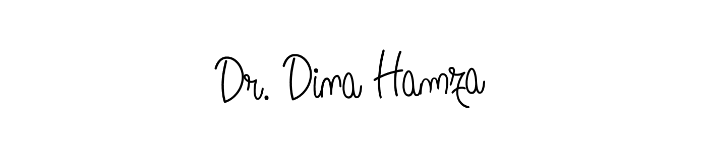 Also we have Dr. Dina Hamza name is the best signature style. Create professional handwritten signature collection using Angelique-Rose-font-FFP autograph style. Dr. Dina Hamza signature style 5 images and pictures png